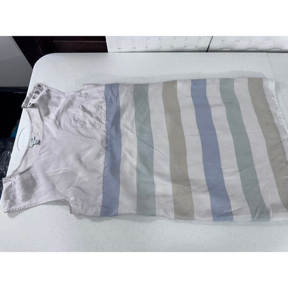 "ODILLE" 100% Silk Shift Dress Striped Pastes SZ 2  Summer Dress Casual Light - Picture 3 of 8